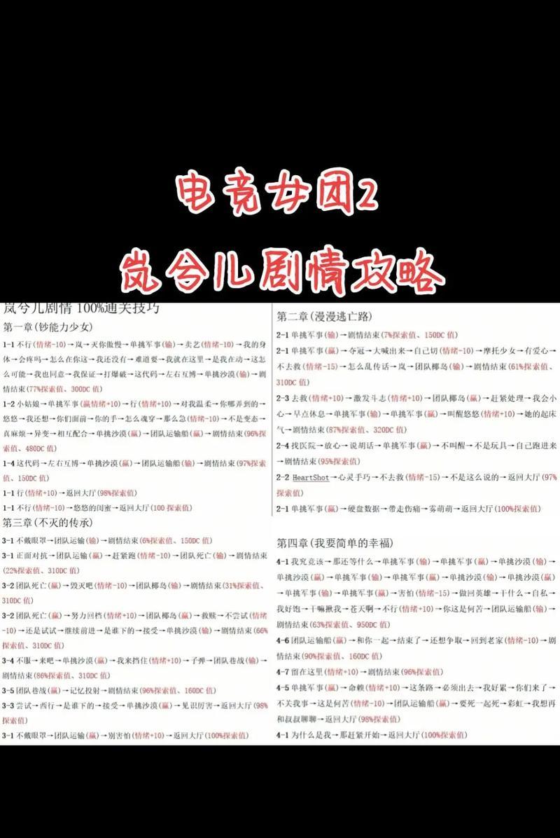 《探寻C岚兮儿剧情攻略的奥秘》（揭秘C岚兮儿的剧情发展及隐藏要素，带你畅玩游戏的必备攻略！）-第1张图片-游技攻略库