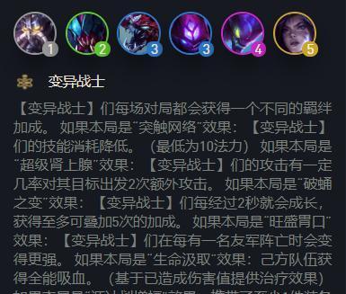 变异战士新版本攻略（了解最新版本变异战士装备配置，打造强力战士阵容）-第3张图片-游技攻略库